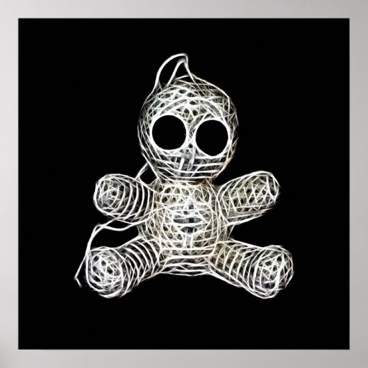 Poster Kawaii White Voodoo Doll Funny Magic Toy (Devant)