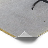 Poster Kawanabe Kyōsai chante un oiseau sur une branche (Coin)