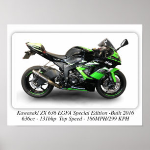 Poster Kawasaki ZX636 Édition spéciale EGFA Motorcycle -A