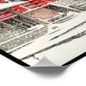 Poster Kawase Hasui Neige à Ueno Kiyomizudo hanga art (Coin)