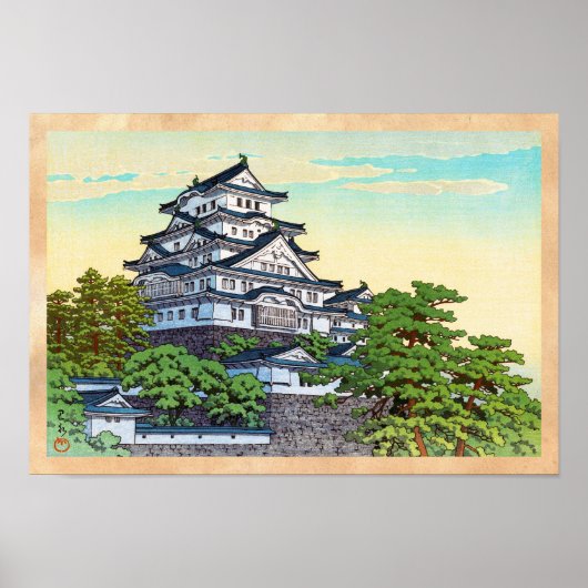 Poster Kawase Hasui Pacific Transport Lines Himeji Castle (Devant)