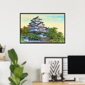 Poster Kawase Hasui Pacific Transport Lines Himeji Castle (Bureau à domicile)