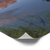 Poster Kayak en bois dans le lac Swiftcurrent au lever du (Coin)