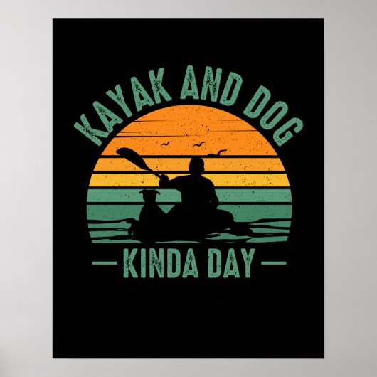 Poster Kayak et Chien Kinda Day (Devant)