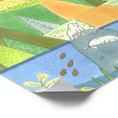 Poster Kayak Sunrise avec Phoques Happy Place (Coin)