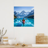 Poster  Kayaking in Mountains  Beautiful Nature (Cuisine)