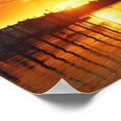 Poster Kayakiste de Floride au coucher du soleil (Coin)