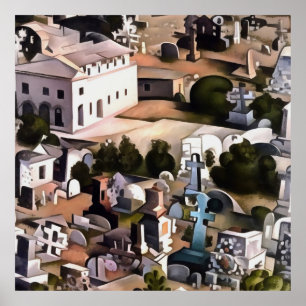 Poster Kayakoy Fethiye Ville désertée Art géométrique