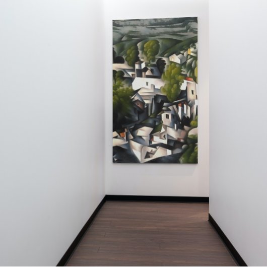 Poster Kayakoy Village Maisons grecques Art Abstrait