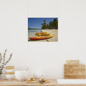 Poster Kayaks on the beach, Plantation Island (Cuisine)