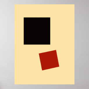 Poster Kazimir Malevich Carré noir Carré rouge (1915)