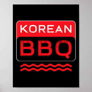 Poster Kbbq Coréen Bbq Lover Chef asiatique Barbecue Food