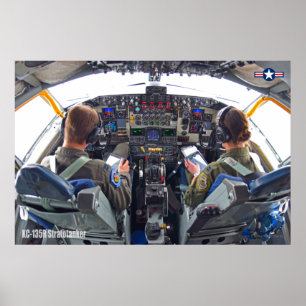 POSTER KC-135R STRATOTANKER COCKPIT