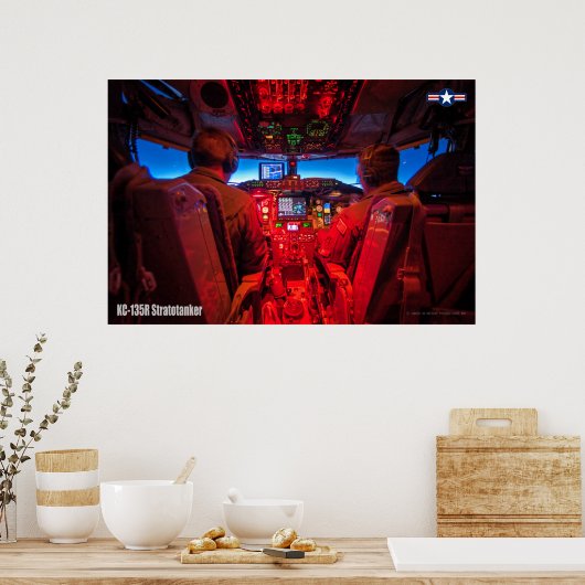 POSTER KC-135R STRATOTANKER COCKPIT (Cuisine)