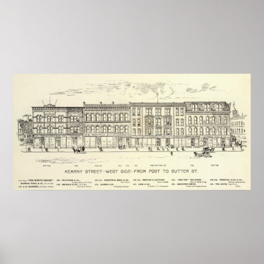Poster Kearny, Post et Sutter West Side (Devant)