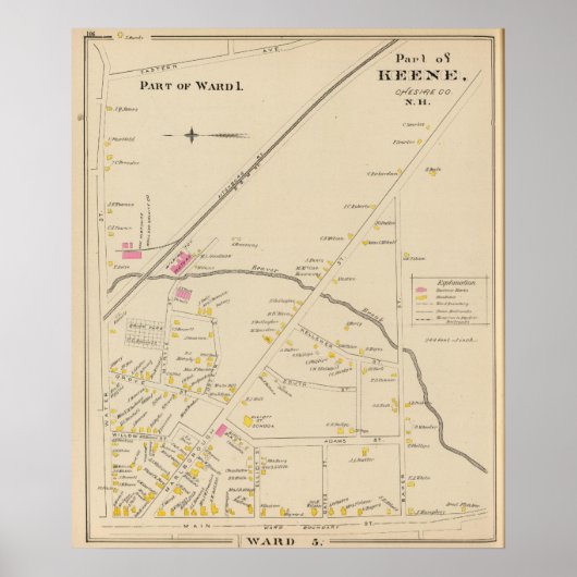 Poster Keene, Ward 1 (Devant)