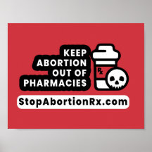 Poster "Keep Abortion Out" 8.5x11" StopAbortionRx