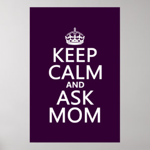 Poster Keep Calm and Ask Mama