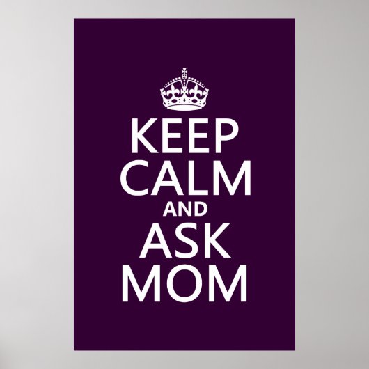 Poster Keep Calm and Ask Mama (Devant)