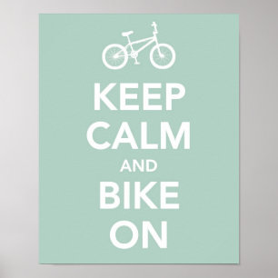 Poster Keep calm and bike on