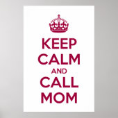 Poster Keep Calm and Call Mom (Devant)
