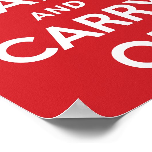 Poster Keep Calm and Carry (Coin)