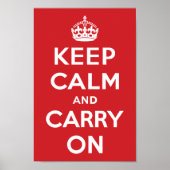 Poster Keep Calm and Carry (Devant)