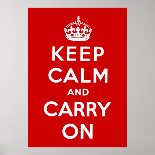 Poster Keep Calm and Carry (Devant)