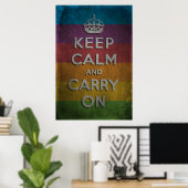 Poster Keep Calm and Carry (Bureau à domicile)