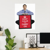 Poster Keep Calm and Carry (Bureau à domicile)