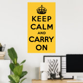 Poster Keep Calm and Carry (Bureau à domicile)