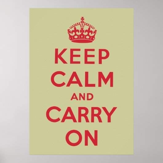 Poster Keep Calm and Carry (Devant)