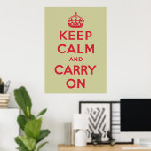 Poster Keep Calm and Carry (Bureau à domicile)