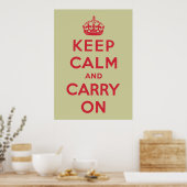Poster Keep Calm and Carry (Cuisine)