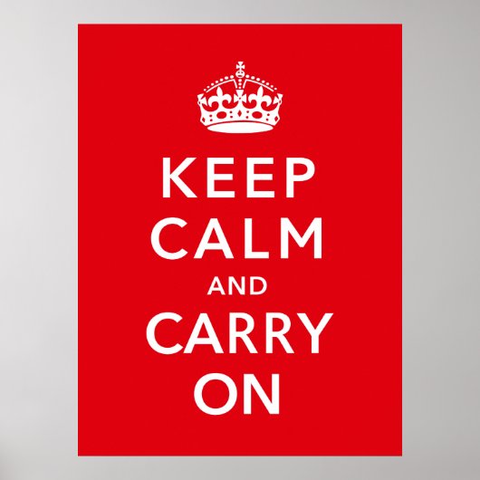 Poster Keep Calm and Carry (Devant)