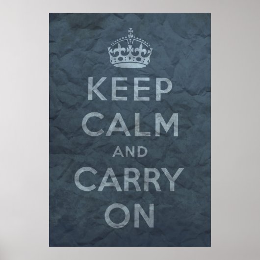 Poster Keep Calm and Carry (Devant)