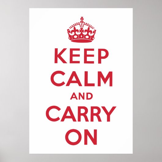 Poster Keep Calm and Carry (Devant)
