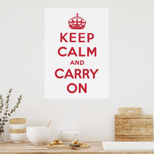 Poster Keep Calm and Carry (Cuisine)