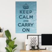 Poster Keep Calm and Carry (Bureau à domicile)