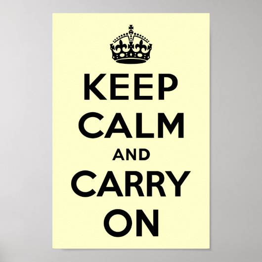 Poster Keep Calm and Carry (Devant)
