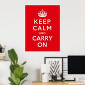 Poster Keep Calm and Carry (Bureau à domicile)
