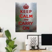 Poster Keep Calm and Carry (Bureau à domicile)