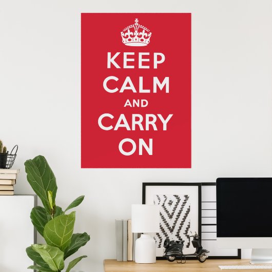 Poster Keep Calm and Carry (Bureau à domicile)