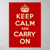 Poster Keep Calm and Carry (Devant)