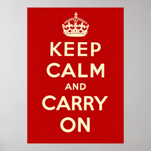 Poster Keep Calm and Carry (Devant)