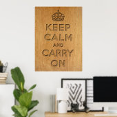 Poster Keep Calm and Carry (Bureau à domicile)