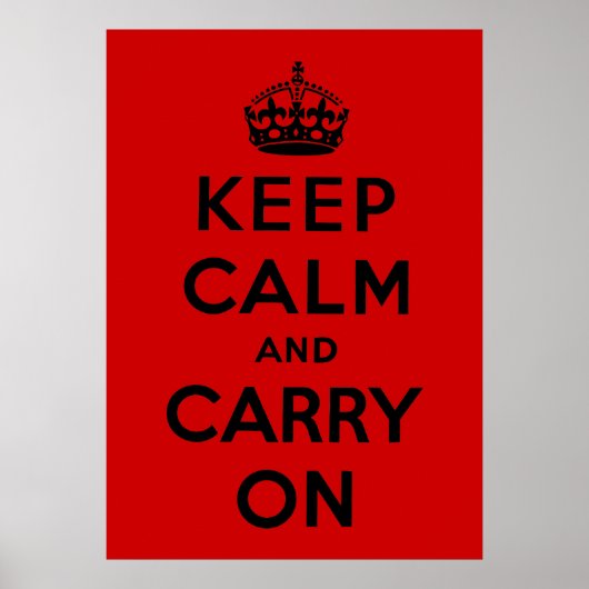 Poster Keep Calm and Carry (Devant)