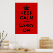 Poster Keep Calm and Carry (Cuisine)