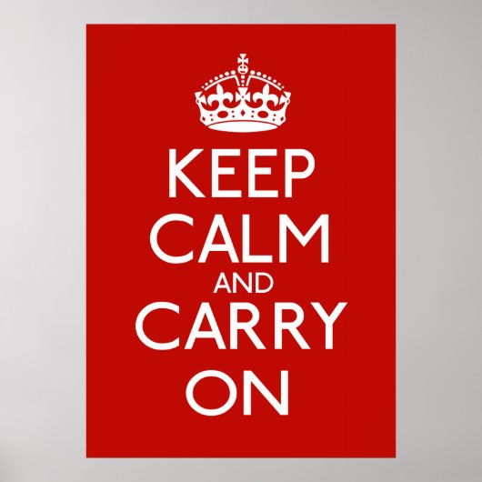 Poster Keep Calm and Carry (Devant)