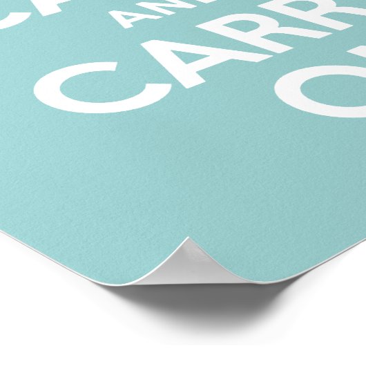 Poster Keep Calm and Carry On (Coin)